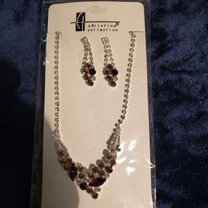 Christina Collection Purple Rhinestone Set